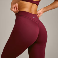 UnifiedMove Wrap Leggings with Reflective Logo | Rosewood