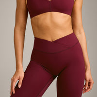 UnifiedMove Wrap Leggings with Reflective Logo | Rosewood