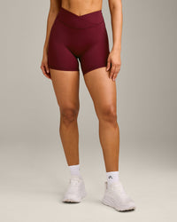 UnifiedMove Wrap Shorts 6" with Reflective Logo | Rosewood