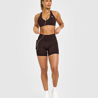 UnifiedMove™ High Waisted Pocket Shorts 6" | 70% Cocoa