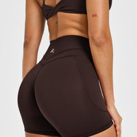 UnifiedMove™ High Waisted Pocket Shorts 6" | 70% Cocoa