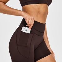 UnifiedMove™ High Waisted Pocket Shorts 6" | 70% Cocoa