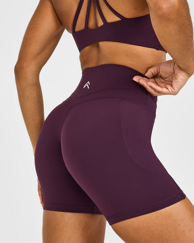 UnifiedMove™ High Waisted Pocket Shorts 6" | Blackberry Purple