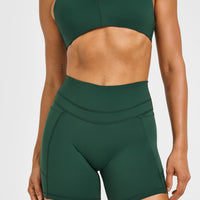 UnifiedMove™ High Waisted Pocket Shorts 6" | Racing Green