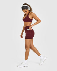 UnifiedMove™ High Waisted Pocket Shorts 6" | Rosewood