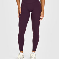 UnifiedMove™ Wrap Leggings White Logo | Blackberry Purple