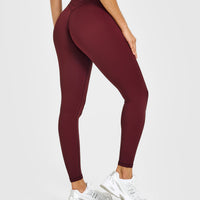 UnifiedMove™ Wrap Leggings White Logo | Rosewood