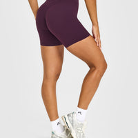 UnifiedMove™ Wrap Shorts White Logo 6" | Blackberry Purple