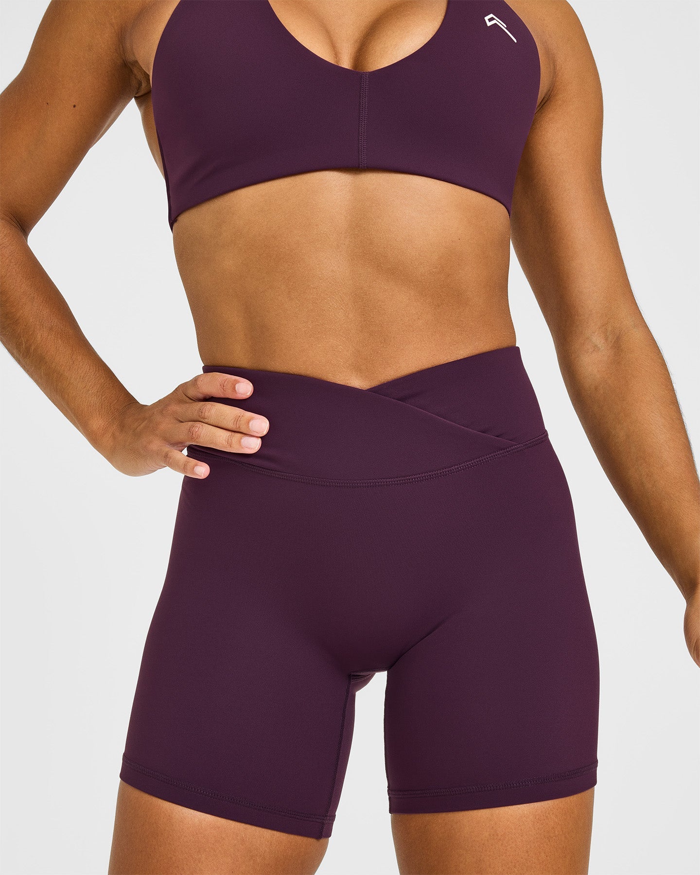 UnifiedMove™ Wrap Shorts White Logo 6" | Blackberry Purple