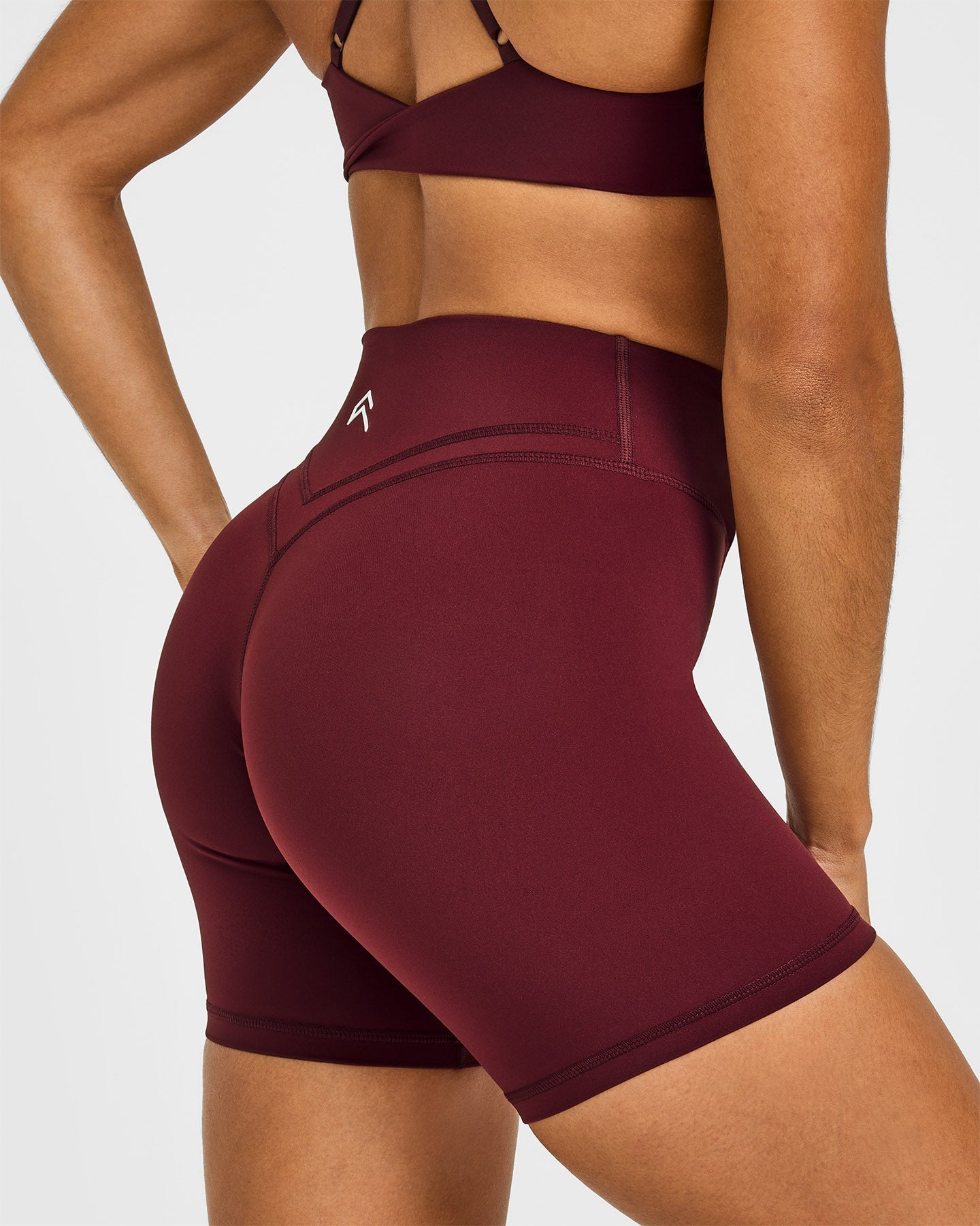UnifiedMove™ Wrap Shorts White Logo 6" | Rosewood