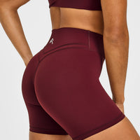 UnifiedMove™ Wrap Shorts White Logo 6" | Rosewood