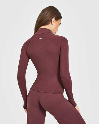 SoftMotion™ Jacket with White Logo | Velvet Mocha