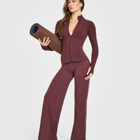 SoftMotion™ Jacket with White Logo | Velvet Mocha