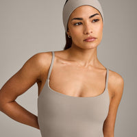 SoftMotion™ Headband with White Logo | Warm Sand
