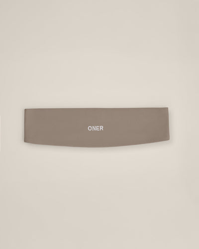 SoftMotion™ Headband with White Logo | Warm Sand