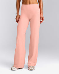 SoftMotion™ Straight Leg Bottoms with Grey Logo | Peach Orange