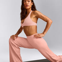 SoftMotion™ Straight Leg Bottoms with Grey Logo | Peach Orange