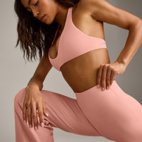 SoftMotion™ Straight Leg Bottoms with Grey Logo | Peach Orange