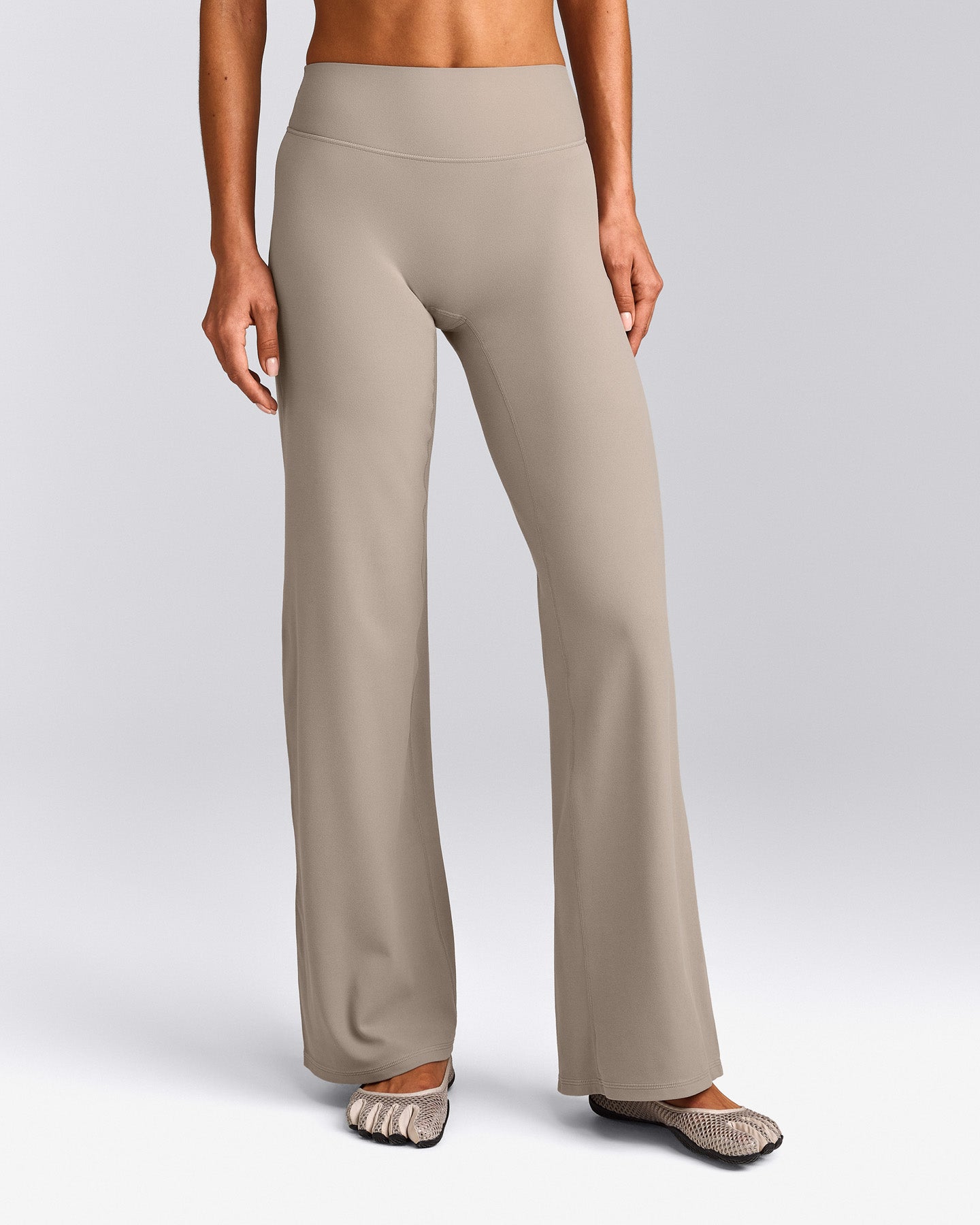 SoftMotion™ Straight Leg Pants with White Logo | Warm Sand