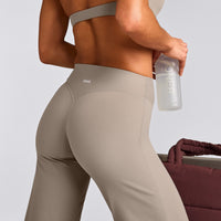 SoftMotion™ Straight Leg Pants with White Logo | Warm Sand