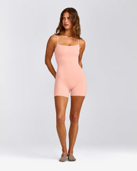 SoftMotion™ Strappy All in One with Grey Logo | Peach Orange