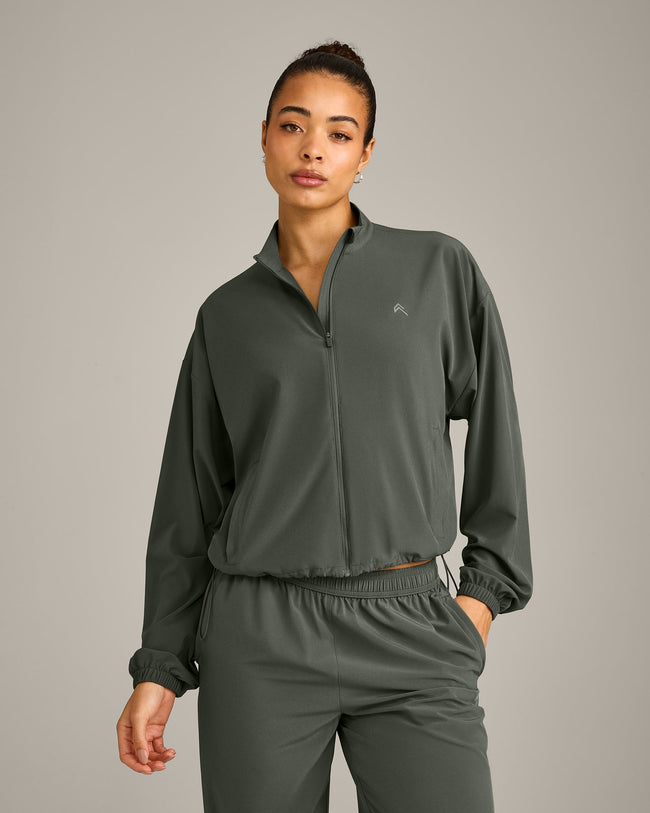 AirMove™ Jacket with Reflective Logo | Dark Khaki