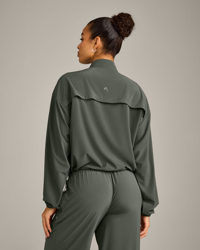 AirMove™ Jacket with Reflective Logo | Dark Khaki