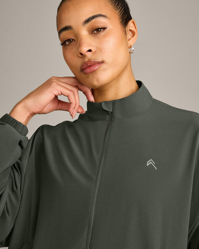 AirMove™ Jacket with Reflective Logo | Dark Khaki