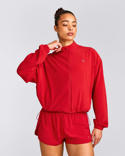AirMove™ Jacket with Reflective Logo | Fiery Red