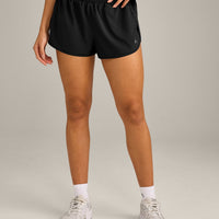 AirMove™ Lined Shorts 3" with Reflective Logo | Black