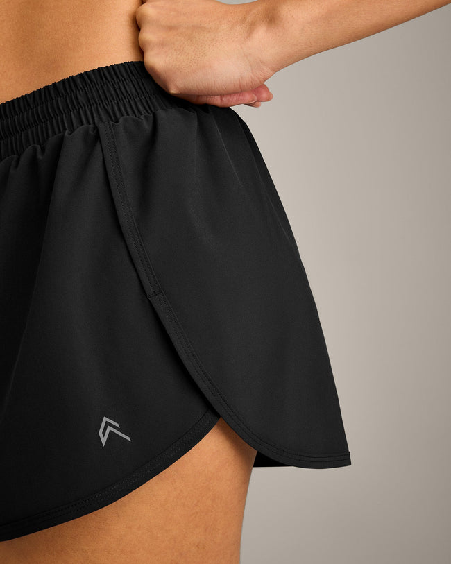 AirMove™ Lined Shorts 2" with Reflective Logo | Black