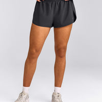 AirMove™ Lined Shorts 3" with Reflective Logo | Coal