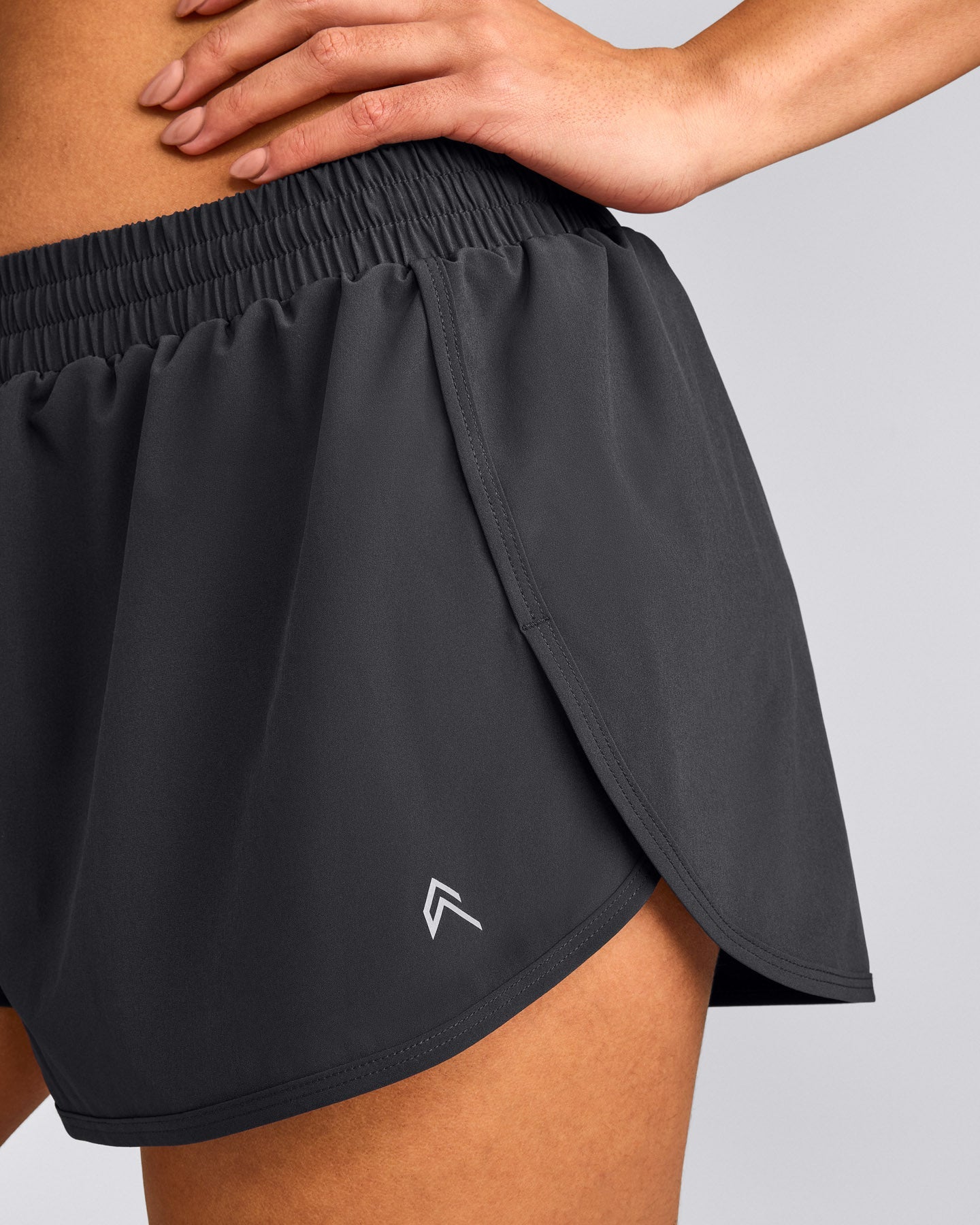 AirMove™ Lined Shorts 3" with Reflective Logo | Coal