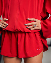 AirMove™ Lined Shorts 2" with Reflective Logo | Fiery Red