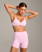 EasyLift™ Ultra Minimal Bralette with Grey Logo | Chalk Pink