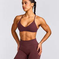 EasyLift™ Ultra Minimal Bralette with Grey Logo | Velvet Mocha