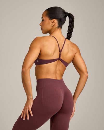 EasyLift™ Ultra Minimal Bralette with Grey Logo | Velvet Mocha