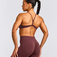 EasyLift™ Ultra Minimal Bralette with Grey Logo | Velvet Mocha