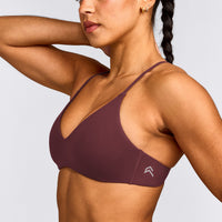 EasyLift™ Ultra Minimal Bralette with Grey Logo | Velvet Mocha