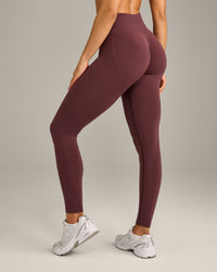 EffortlessLift™ Seamless Leggings with Grey Logo | Velvet Mocha