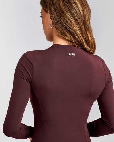 Mellow™ Motion Crew Neck Long Sleeve Top | Light Velvet Mocha