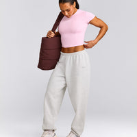 Mellow™ Motion Crew Neck Mid Top | Chalk Pink