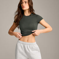 Mellow™ Motion Crew Neck Mid Top | Dark Khaki