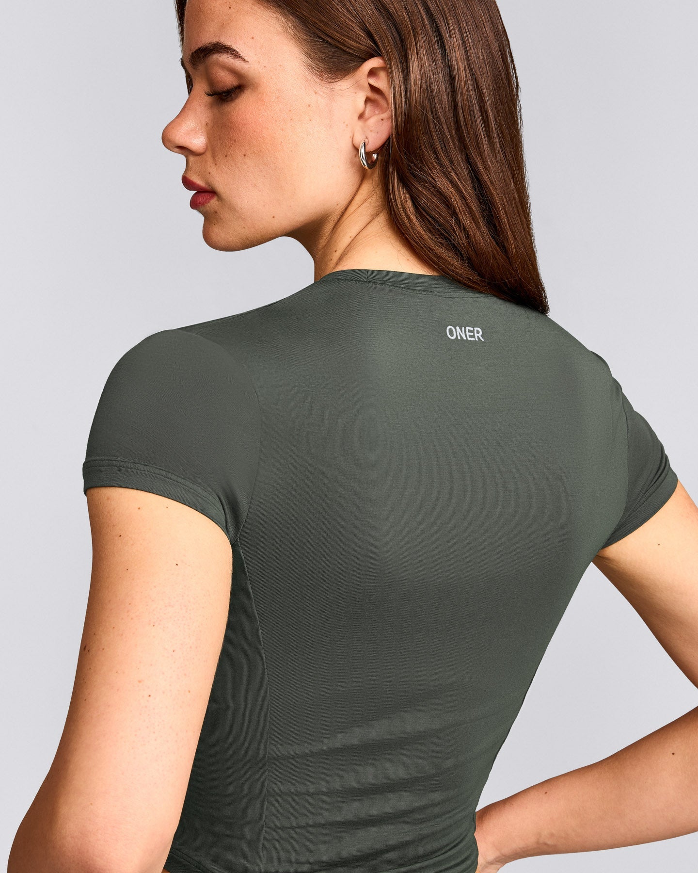 Mellow™ Motion Crew Neck Mid Top | Dark Khaki