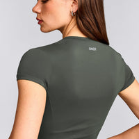 Mellow™ Motion Crew Neck Mid Top | Dark Khaki