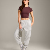 Mellow™ Motion Crew Neck Mid Top | Light Velvet Mocha