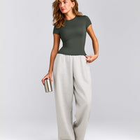 Mellow™ Motion Crew Neck Top | Dark Khaki