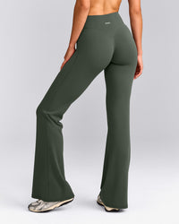 SoftMotion™ Flared Bottoms with Grey Logo | Dark Khaki