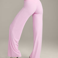 SoftMotion™ Straight Leg Bottoms with Grey Logo | Chalk Pink