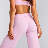 SoftMotion™ Straight Leg Pants with Gray Logo | Chalk Pink